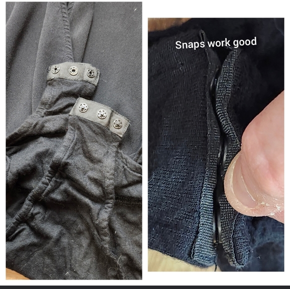 Lovers + Friends Women's Vision Long Sleeve Faux Wrap Bodysuit Black flowy S - Picture 11 of 16